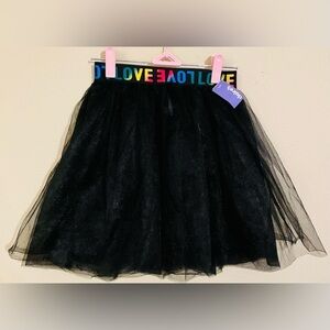 🏳️‍🌈 CHILD’S TUTU BLACK WITH RAINBOW WAIST LOVE PRIDE Claire’s NWT LGBT BALLET